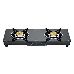 Surya Flame "CRETA GLASS COOKTOP" L.P.G Stove 2 Burner, ISI Certified, Doorstep Services, 2 Years Warranty