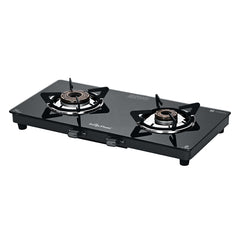 Surya Flame "CRETA PRO GLASS COOKTOP" L.P.G Stove 2 Burner, ISI Certified, Doorstep Services, 5 Years Warranty