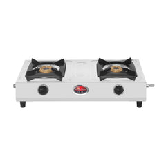 Surya Flame "CROWN COOKTOP" 2 Burner Stainless Steel L.P.G Stove with Removable Drip Tray Cooktop with BIS Certified and Doorstep Service 2 Years Warranty