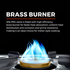 Surya Flame "CAPRI VS2 BB COOKTOP" 2 Burner Stainless Steel PNG Stove (ISI Marked, CE Certified) with Doorstep Service 2 Years Warranty