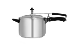 Surya Flame Aluminum 5 Litre Pressure cooker Republic inner lid, Gas and Induction Compatible ISI certified (Silver)3 Year Doorstep Warranty