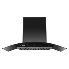 Surya Flame "ELEGANT KITCHEN CHIMNEY" Mate Black Wall Mounted 60 CM 1200 m³/hr. Powerful Suction, 3 Speed Gesture Control Sensor with Touch Control, Baffle Filter Technology with 2 Years Warranty on Products and 5 Years Warranty on Motor (Copy)