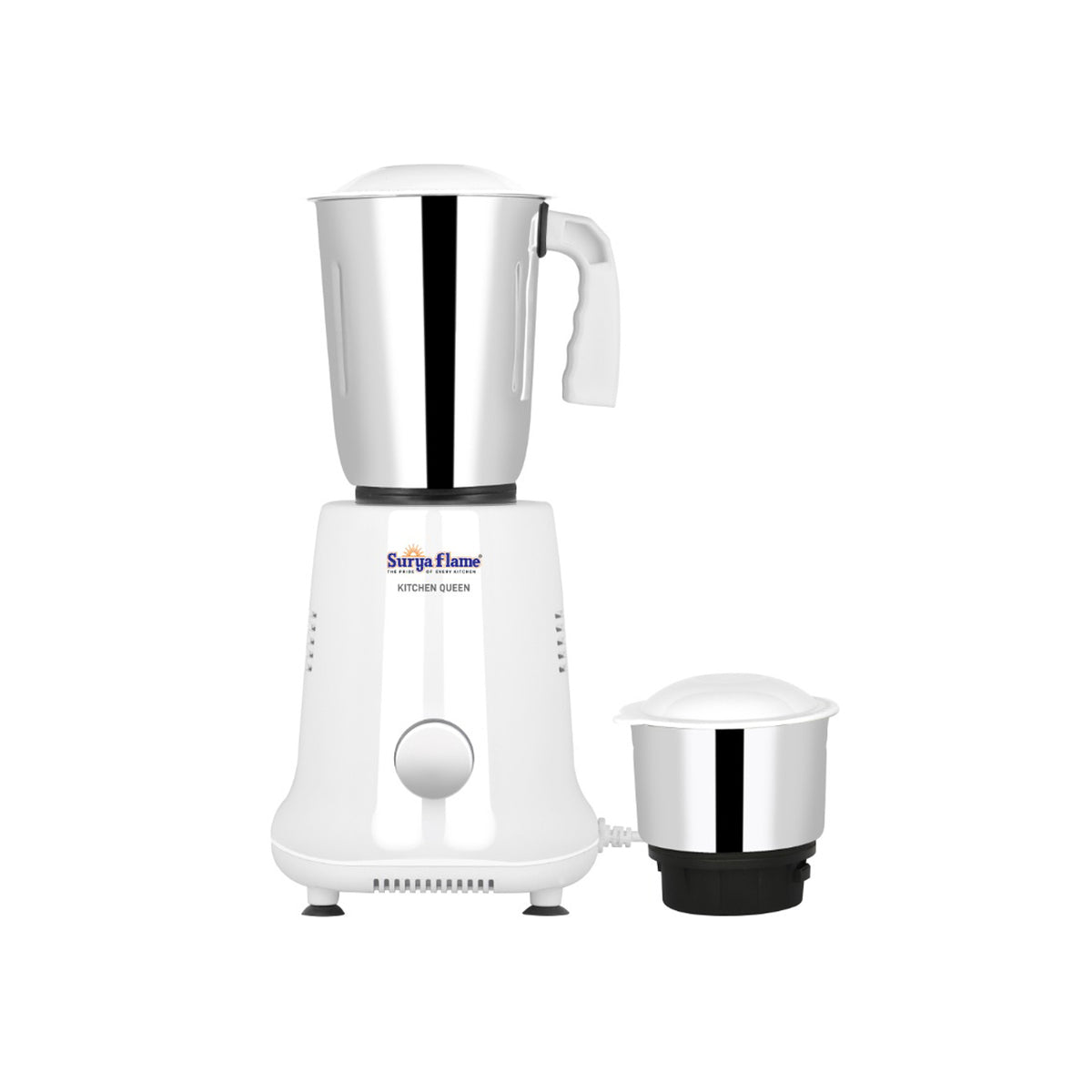 Surya Flame "KITCHEN QUEEN MIXER GRINDER" Food Grade SS 2 Jar, 500 H with 2 Years Warranty