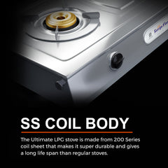 Surya Flame "CAPRI VS2 BB COOKTOP" 2 Burner Stainless Steel PNG Stove (ISI Marked, CE Certified) with Doorstep Service 2 Years Warranty