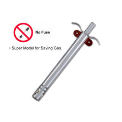 Surya Flame Chrome Stainless Steel Gas Lighter Pack of 1: Easy Grip Metal Regular Lighters for Gas Stoves, Restaurants & Kitchen Use with 1-Year Warranty